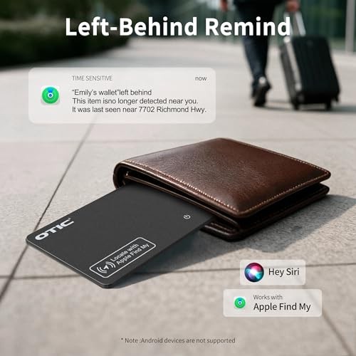 2026 [Apple MFi Certified](iOS Only) Wallet Tracker Card, Bluetooth Tag 1 pack