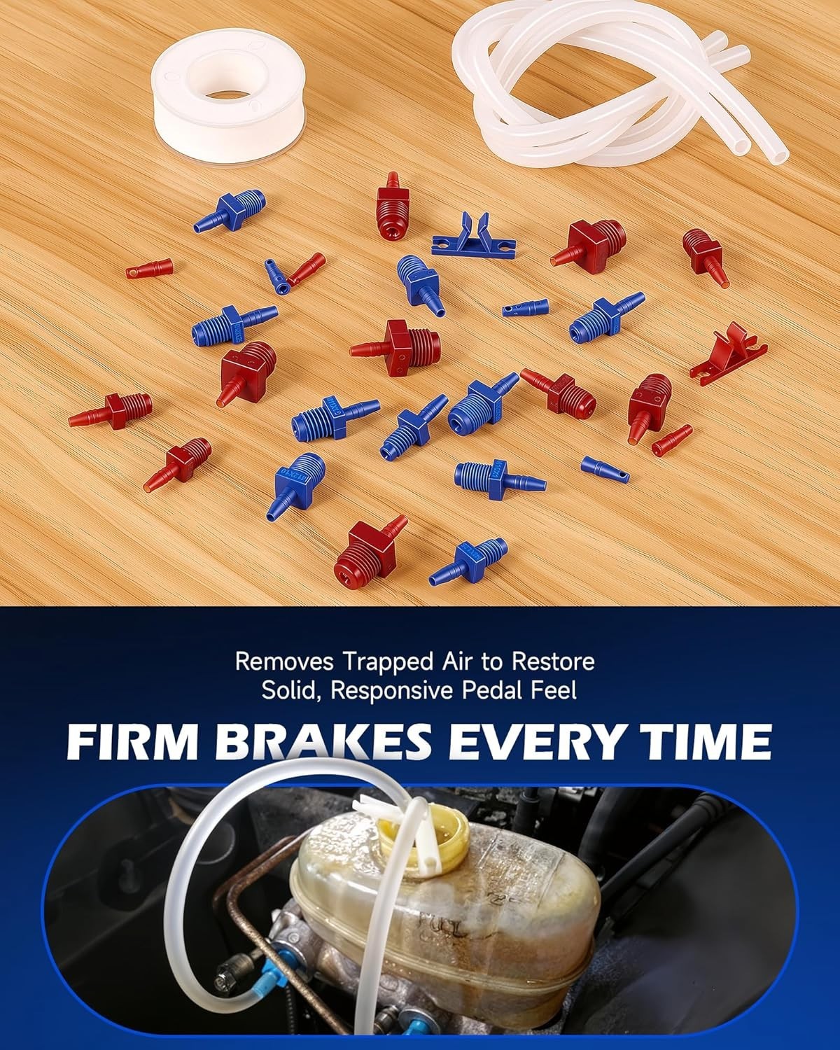 31 Pcs Master Cylinder Bleeder Kit Brake Bleeding Adapter Pro Tool Set