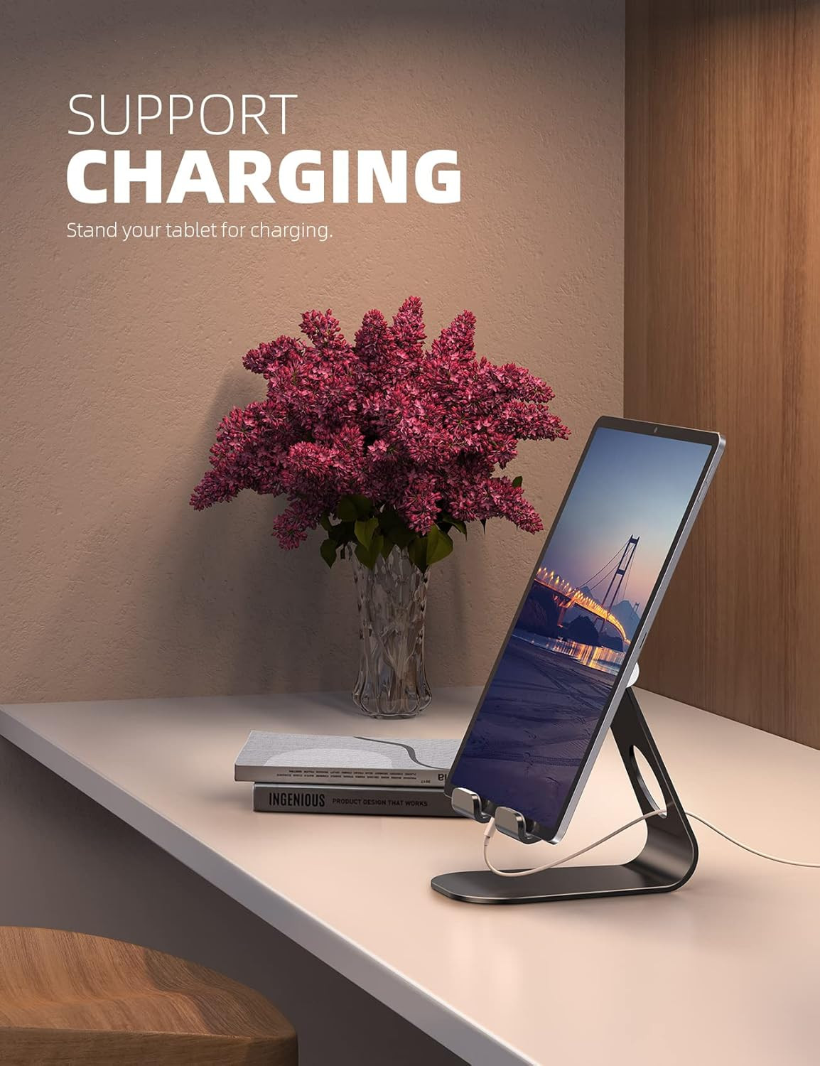 Tablet Stand Adjustable, Tablet Stand : Desktop Stands Holder Dock Compatible wi