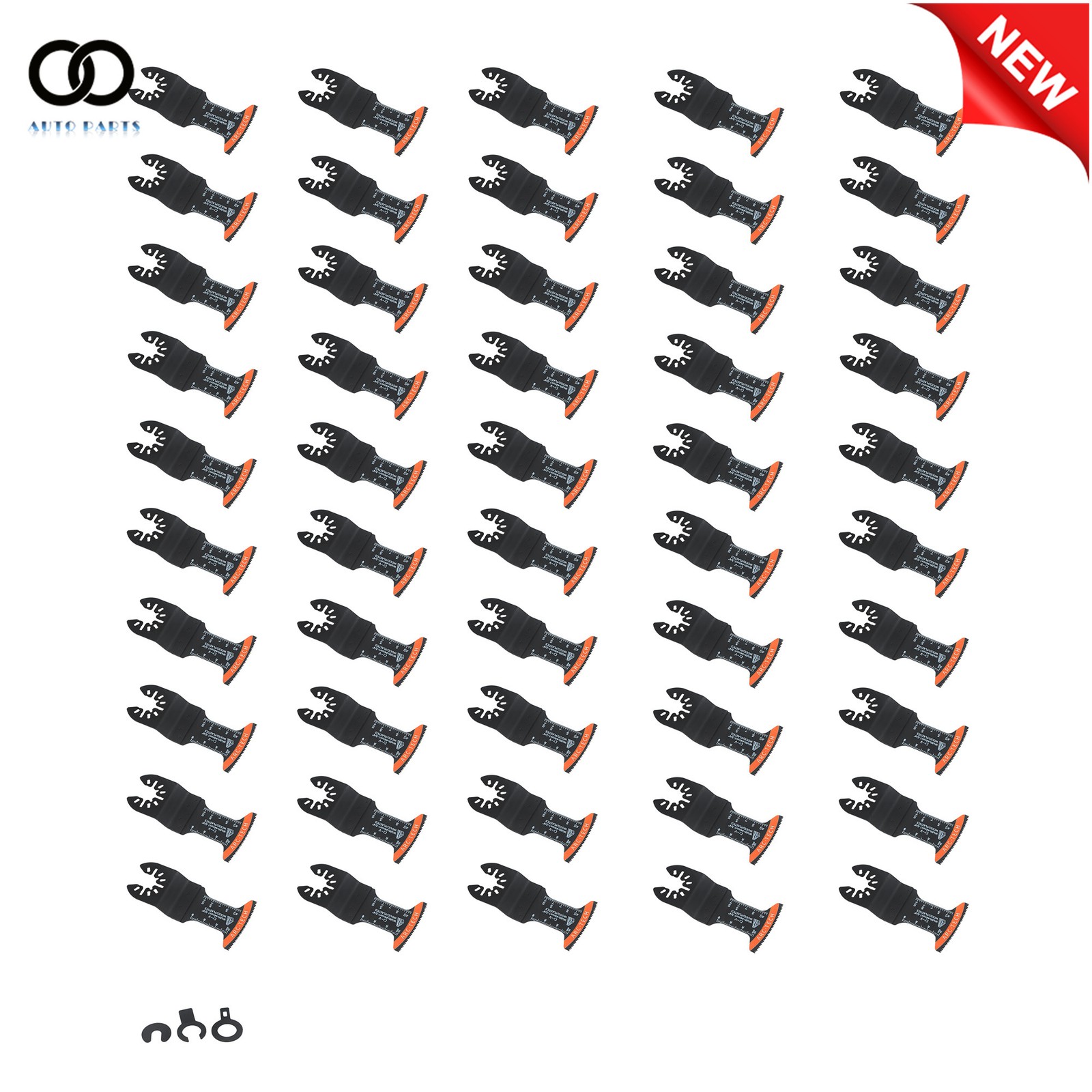 50 Pcs High Carbon Steel Cutting Blades 44MM Arc Edge Oscillating Saw Blades