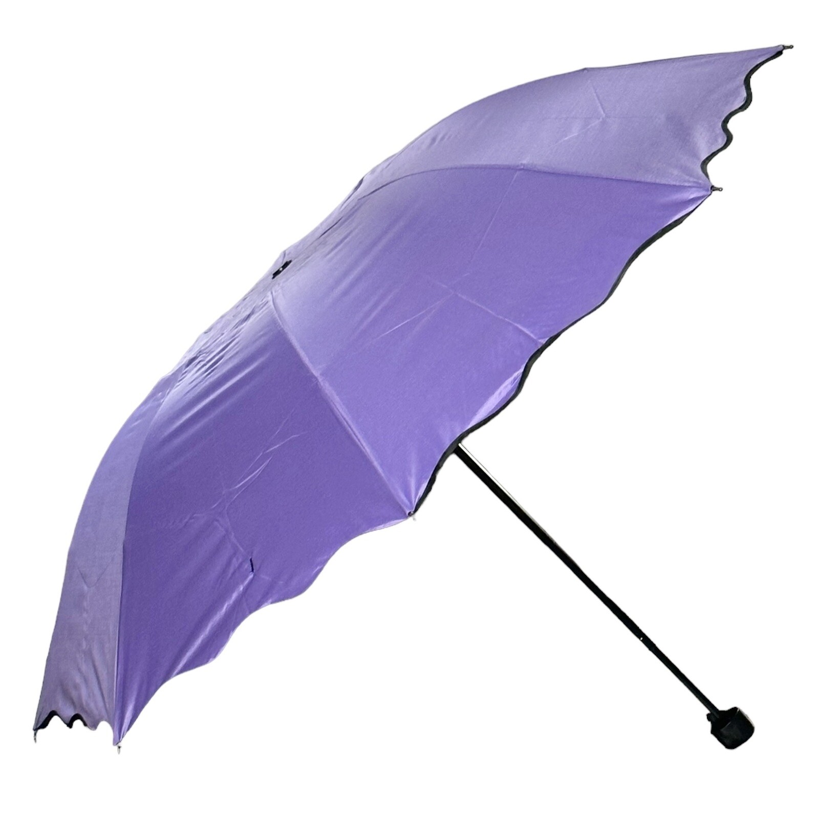 NEW Umbrella 36” Purple Compact Blossoms when Wet Parasol