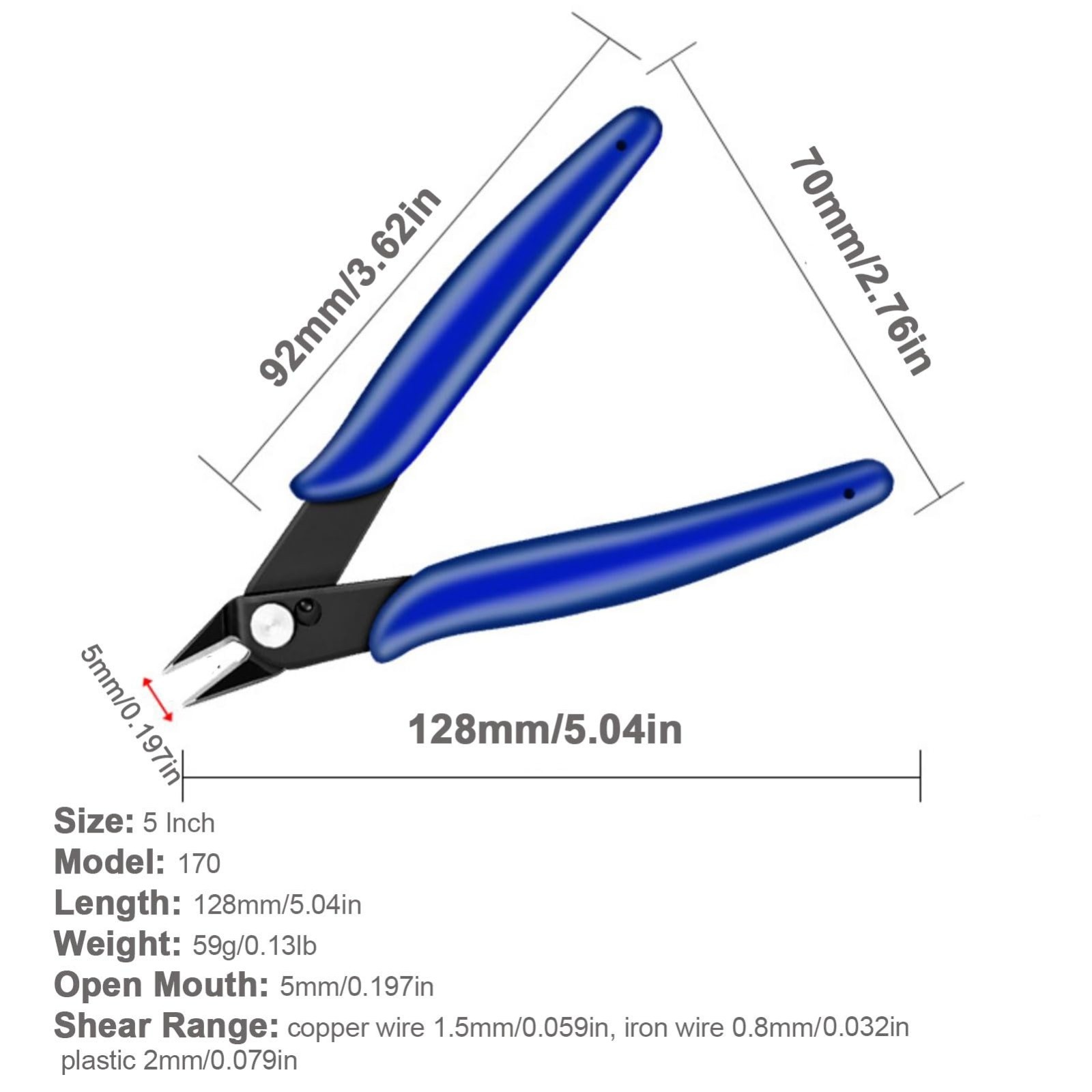 2 PCS Flush Cutters Micro Wire Cutters for Jewelry Electronics Crafts Models New