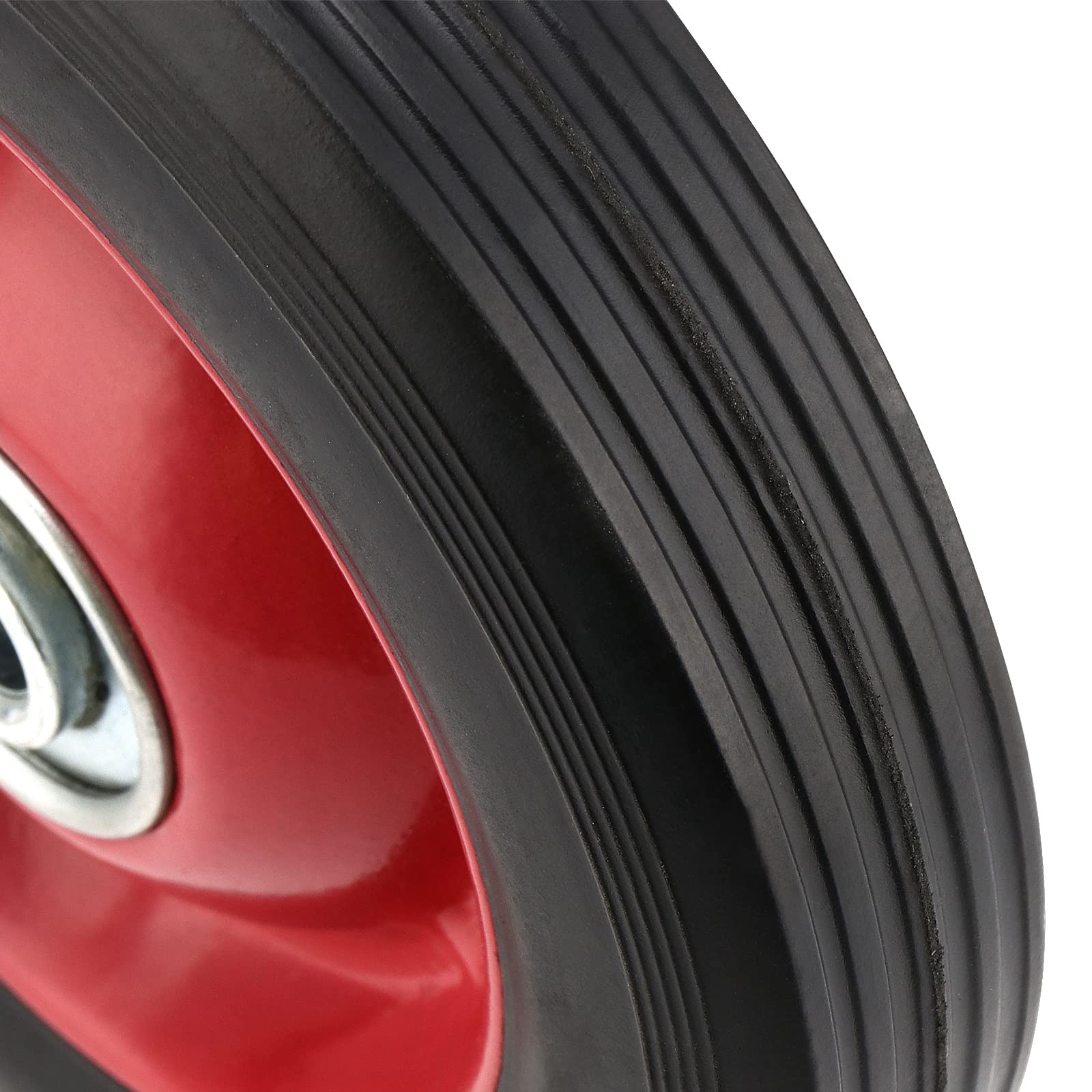 4 PCS 5 x 1.2 Inch Solid Rubber Tire Flat Free Solid Rubber Wheels Hand Truck...