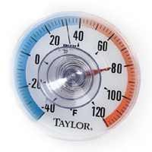 NEW TAYLOR 5321N DIAL 3 1/2" STICK ON WINDOW OUTDOOR INDOOR THEROMETER NEW SALE