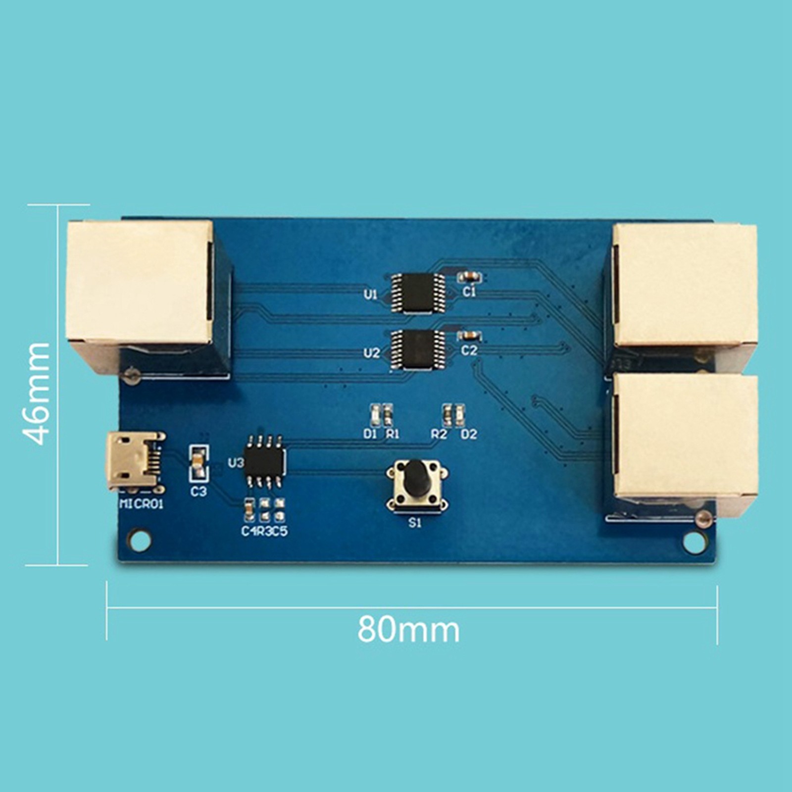 2X Gigabit Ethernet Port Switcher Internal/External Switcher Cable2632