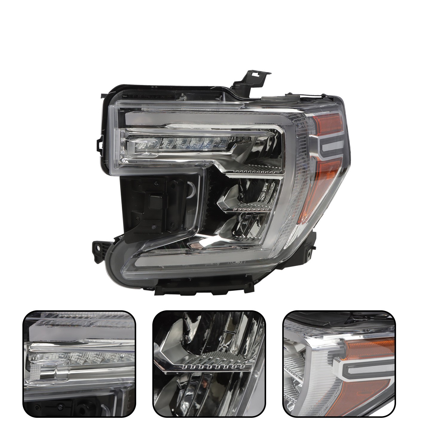 Headlight Left Driver Side 2019-22 GMC Sierra 1500 w/ LED Turn Signal Full LED