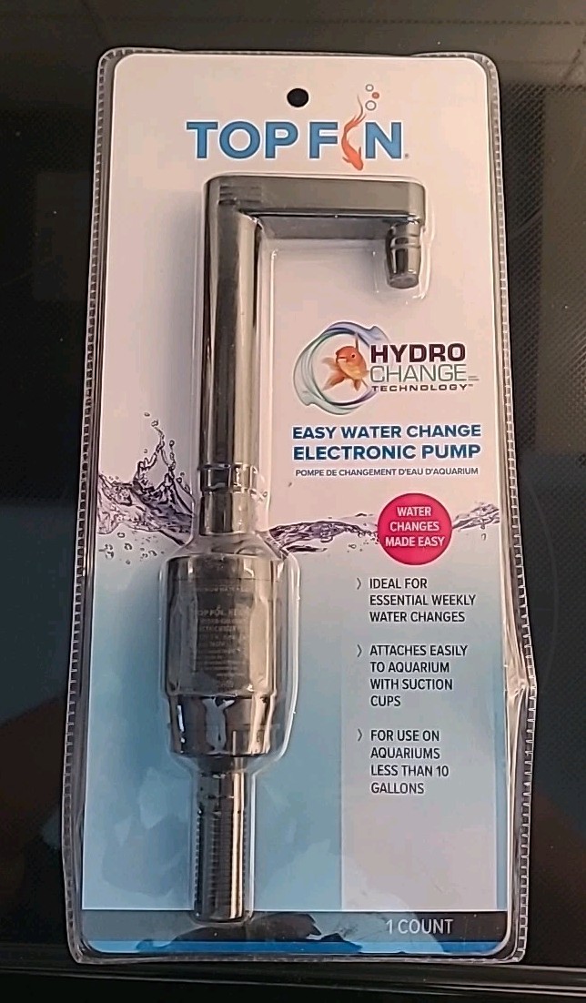 TOP FIN EASY WATER HYDRO CHANGE TECHNOLOGY ELECTRONIC PUMP NEW SEALED (GSHF3)