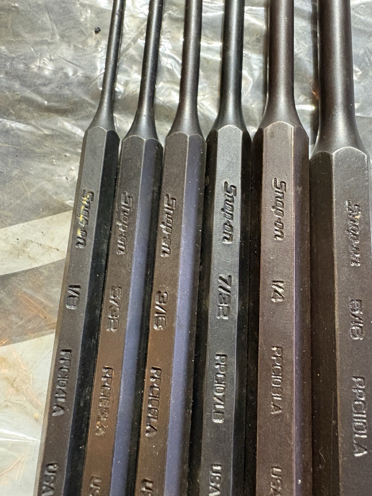 Snap-on 6-pc Long Pin Punch Set PPCL60BK