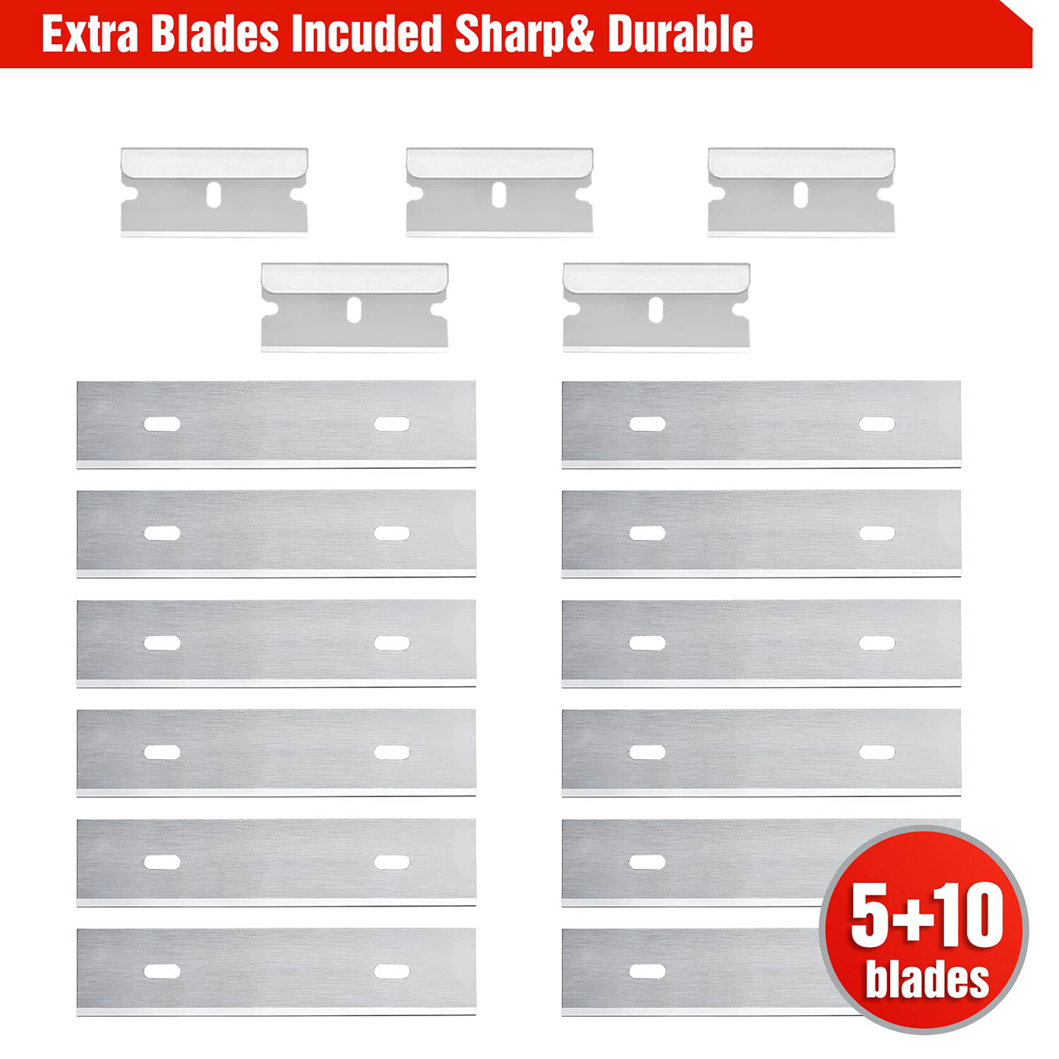 Goldblatt 2PCS Razor Blade Scraper Razor Scraper Tool Razor Holder w/15PC Blades