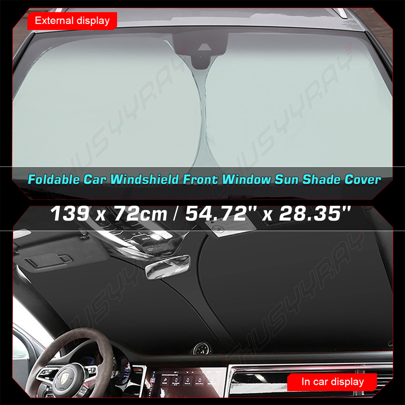 Windshield Sun Cover for BMW 3 Series 2013-2017 – Easy Storage & Installation