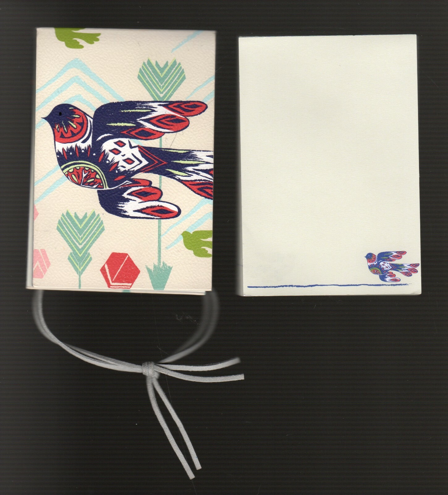 Sarah Watts Mini Bird Notebook Note Pad, Southwest Indian Design, 4.5" x 3.25"