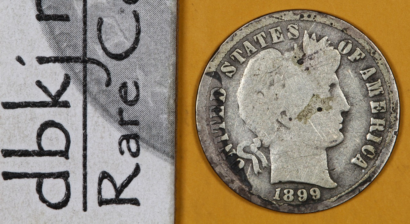 1899 S - Liberty Head "Barber" Silver Dime 10¢ - G - Good