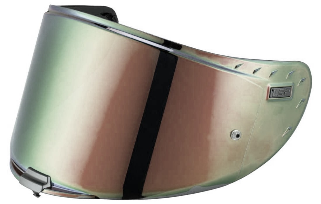 LS2 Challenger Helmet Pinlock Ready Fog Resistant Shield Gold Iridium