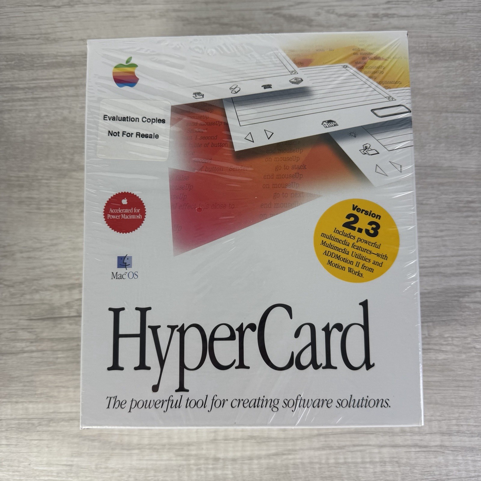 NEW Vintage Apple HyperCard Software Version 2.3 EVALUATION / Sample Copies NOS