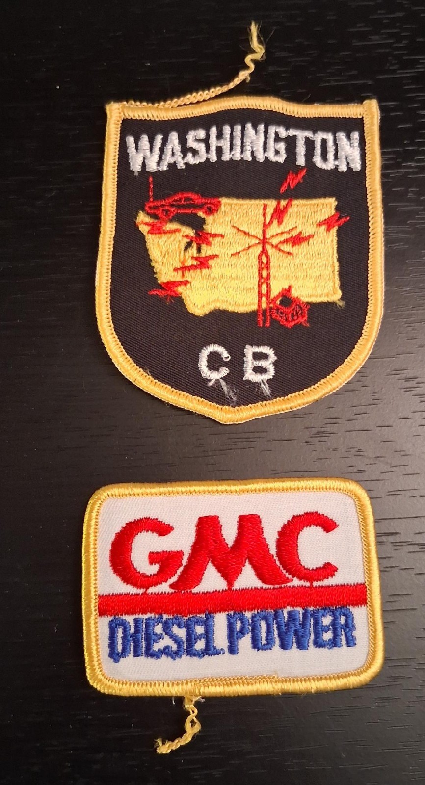 Vintage Washington CB & GMC Diesel Power Patches-1980's-2 for 1 price-NEW !