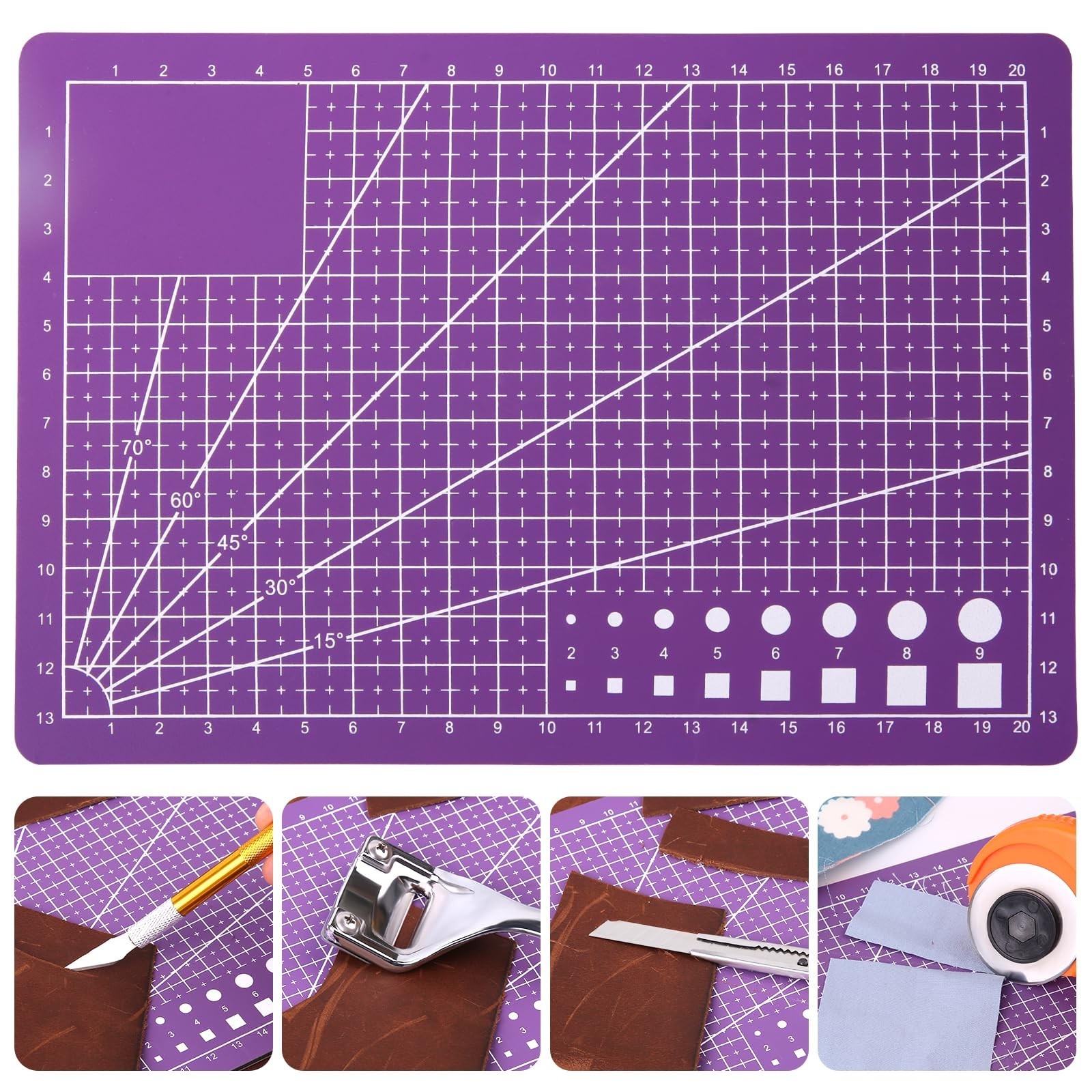 A5 Self Healing Cutting Mat Double Sided, Small Cutting Mat Great for Scrapbo...