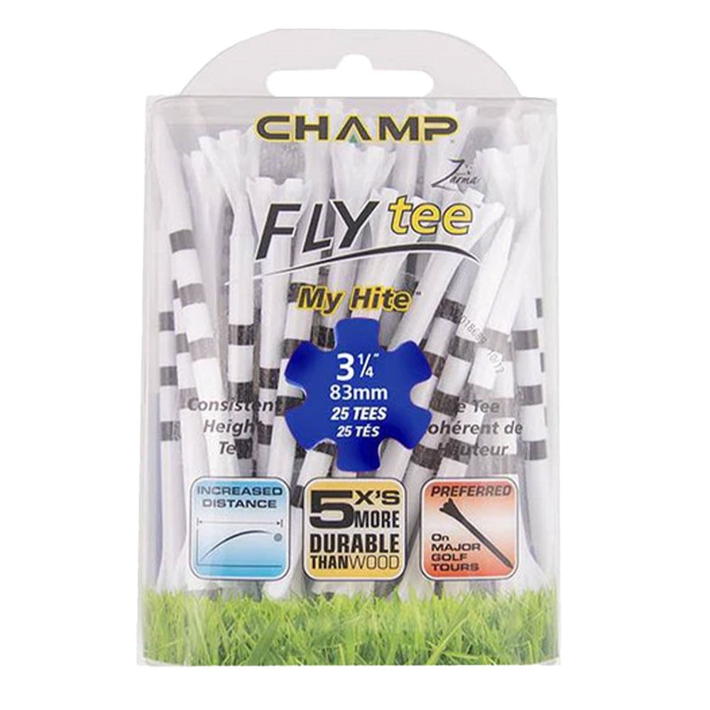 Champ Golf Zarma Flytee My Hite White/Black Golf Tees New