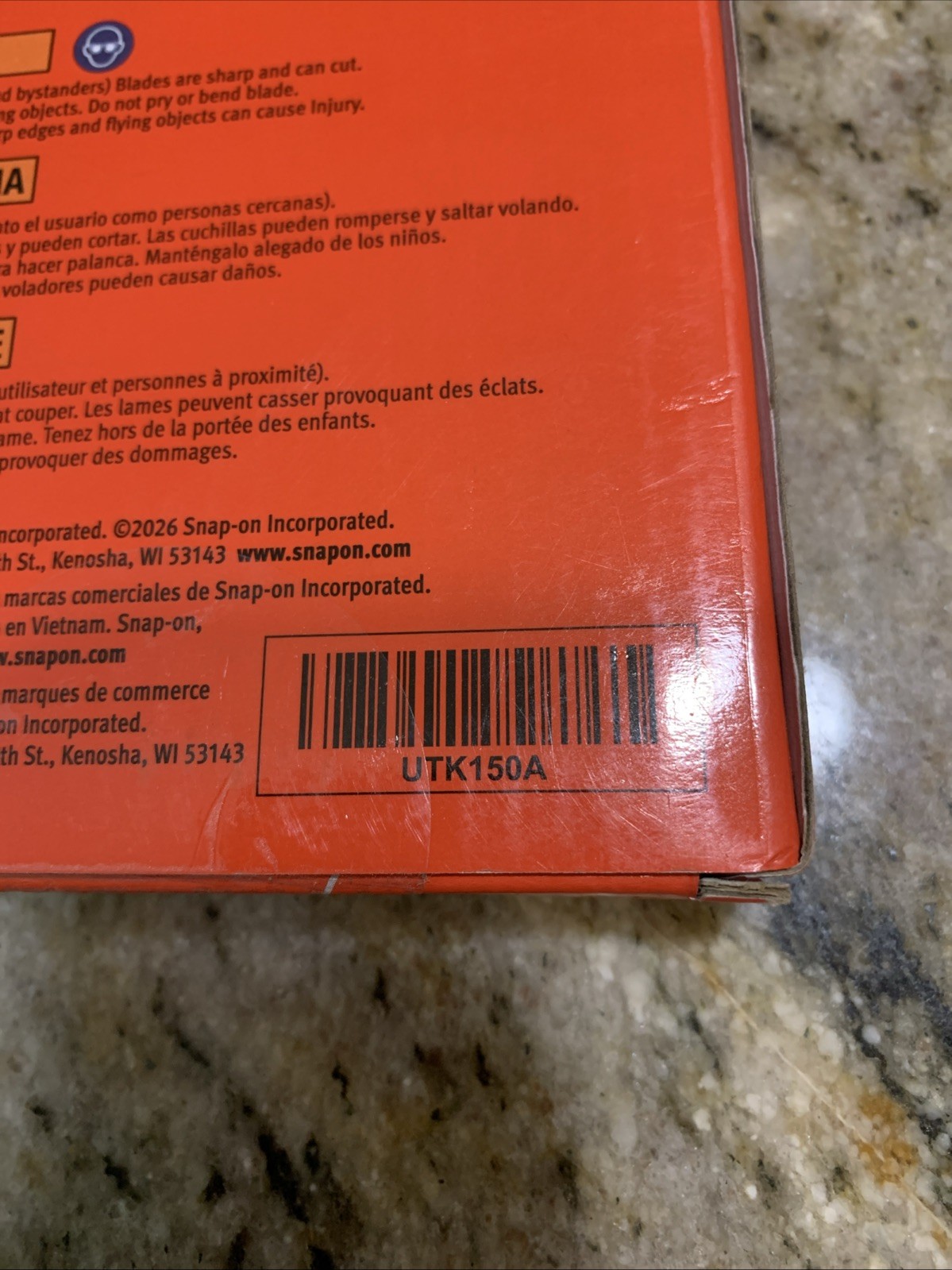 SNAP-ON Autoloading Multipurpose utility knife UTK150A NEW