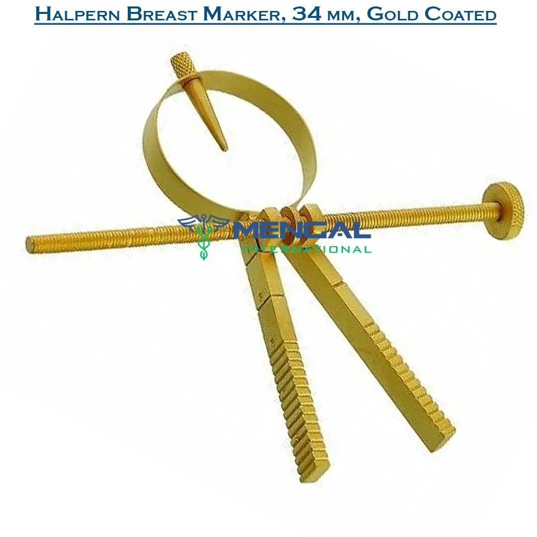 HALPERN Breast Marker 34mm, Stainless, Gold Coated, plastic surgery instruments