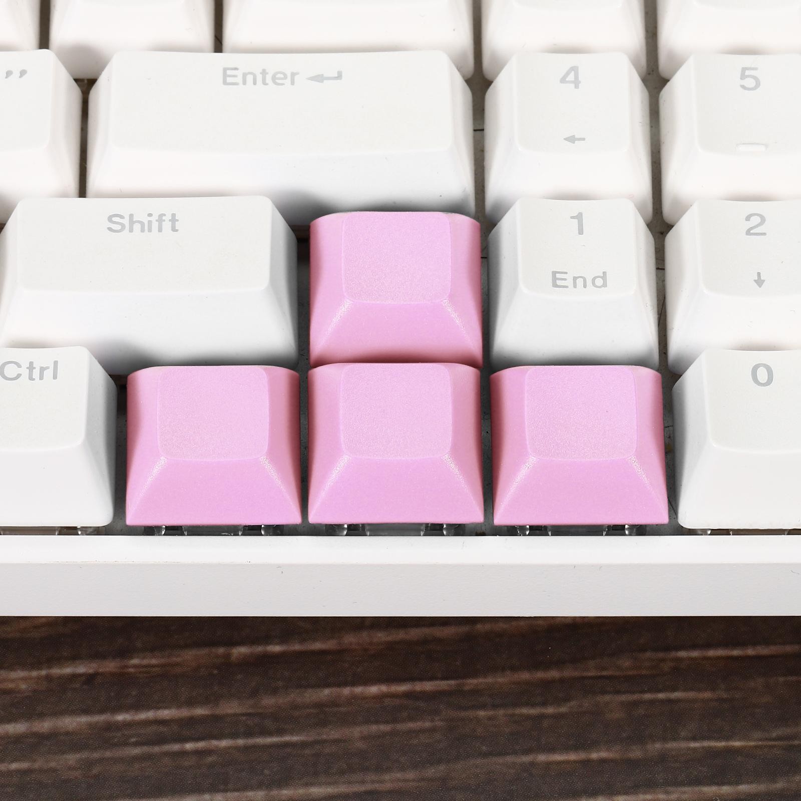 1U Blank Keycaps 10 Pack MX Keyboard Replacement Universal PBT Mechanical, Pink