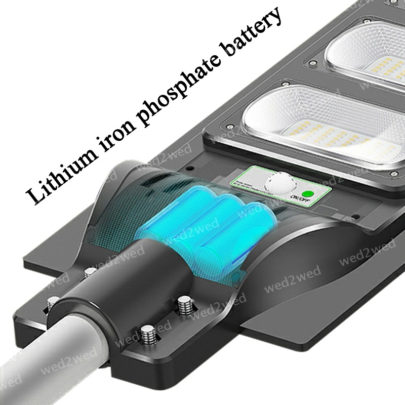 Solar Motion Sensor Street Lamp 450W Outside Security Energy Saving Timer IP65