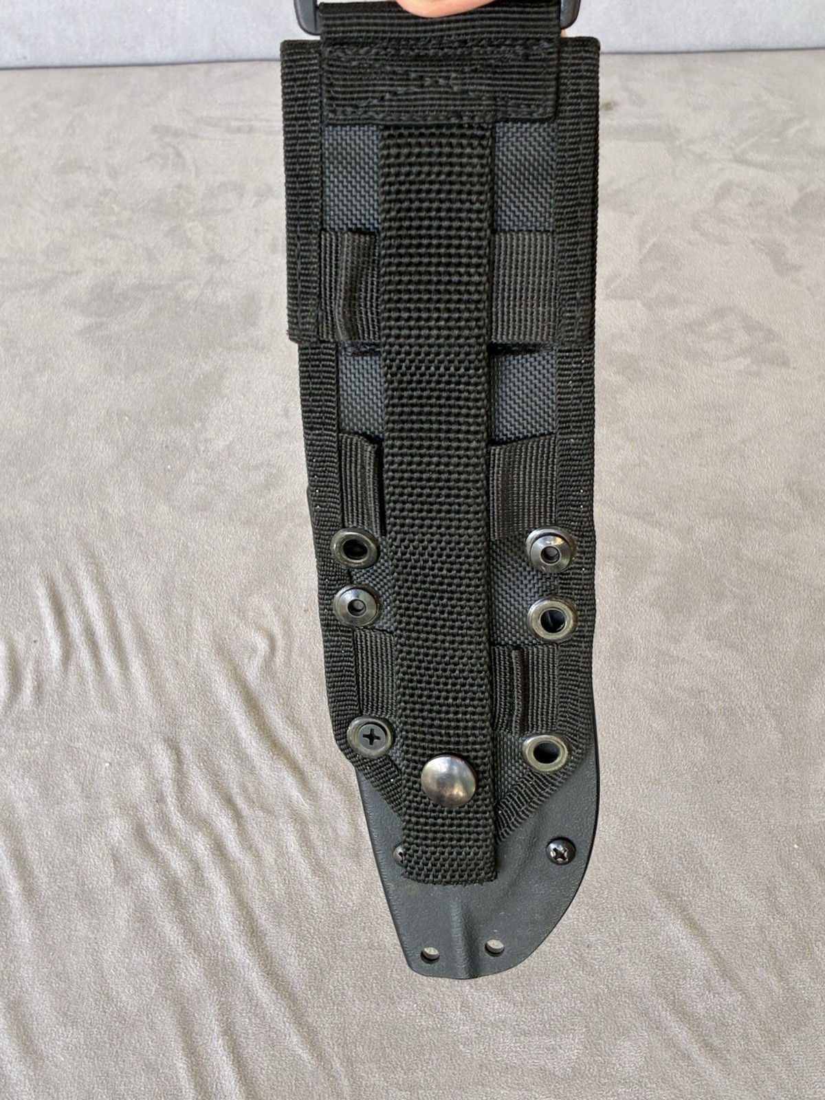 Tactical Knife Sheath w/ Belt Loop Black Kydex Nylon MOLLE Compatible
