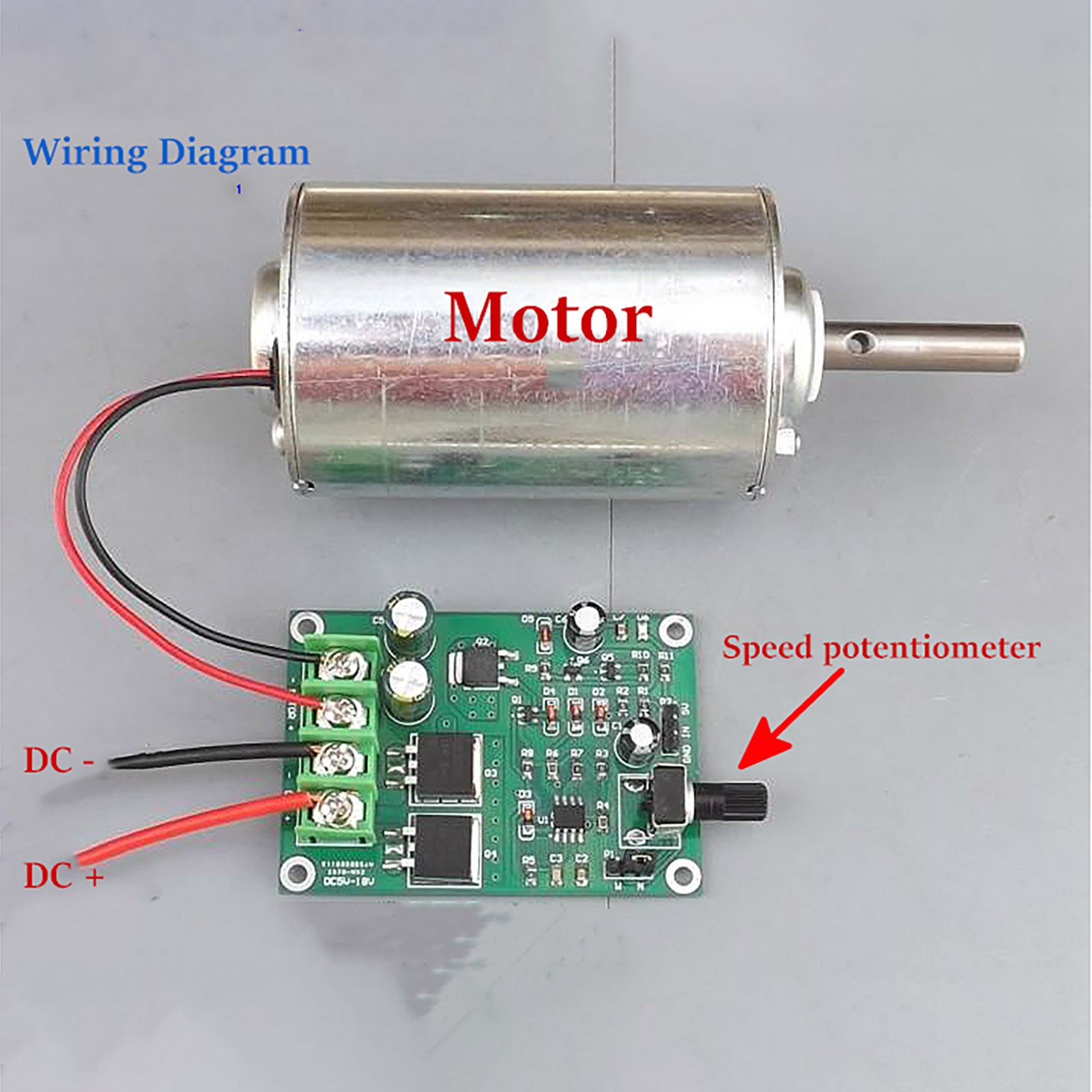 DC 5-18V 12A PWM Motor Speed Controller Board Module Adjustment Potentiometer E