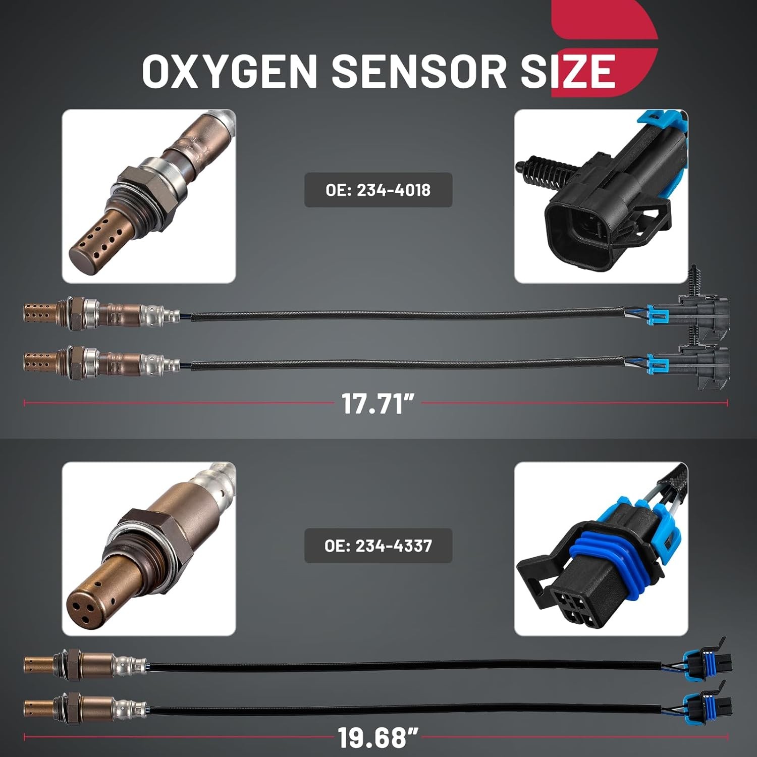 4X Upstream&Downstream O2 Lambda Oxygen Sensor for Chevy Silverado 1500 1996-02