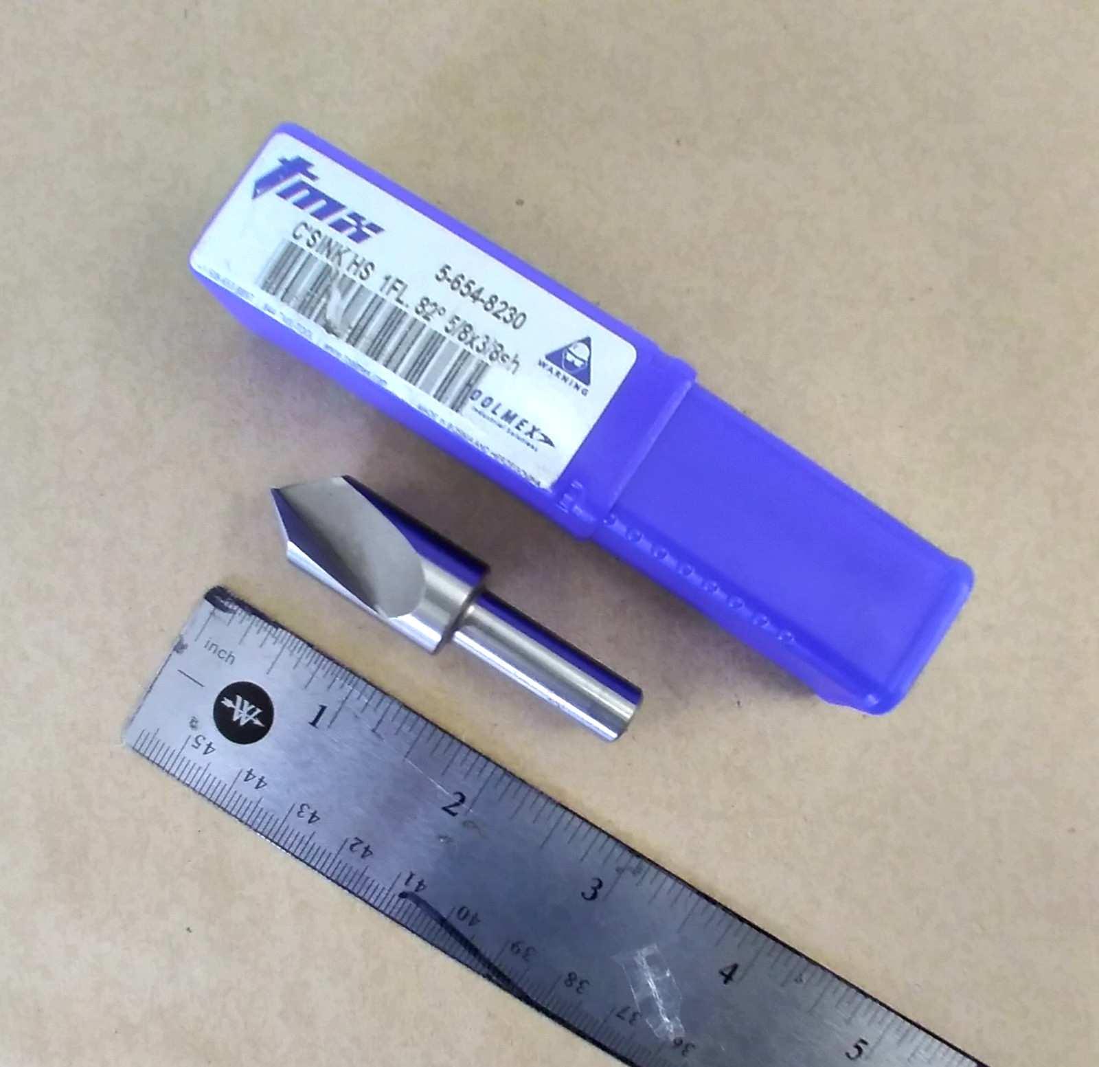TMX 5/8 COUNTERSINK HS, 5-654-8230, 82 DEGREE WITH 3/8 SHANK DIA, 2-1/2" OAL
