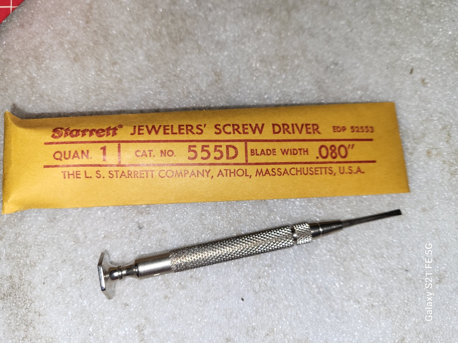 NOS Starrett 555D Jewelers Screwdriver