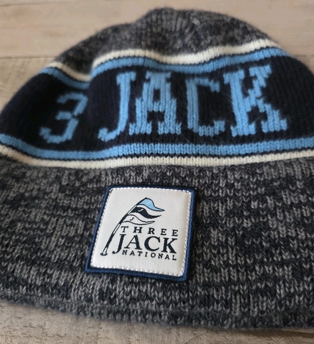 Club Pro Guy THREE JACK NATIONAL Winter Golf Beanie Hat! Excellent Shape! Rare!
