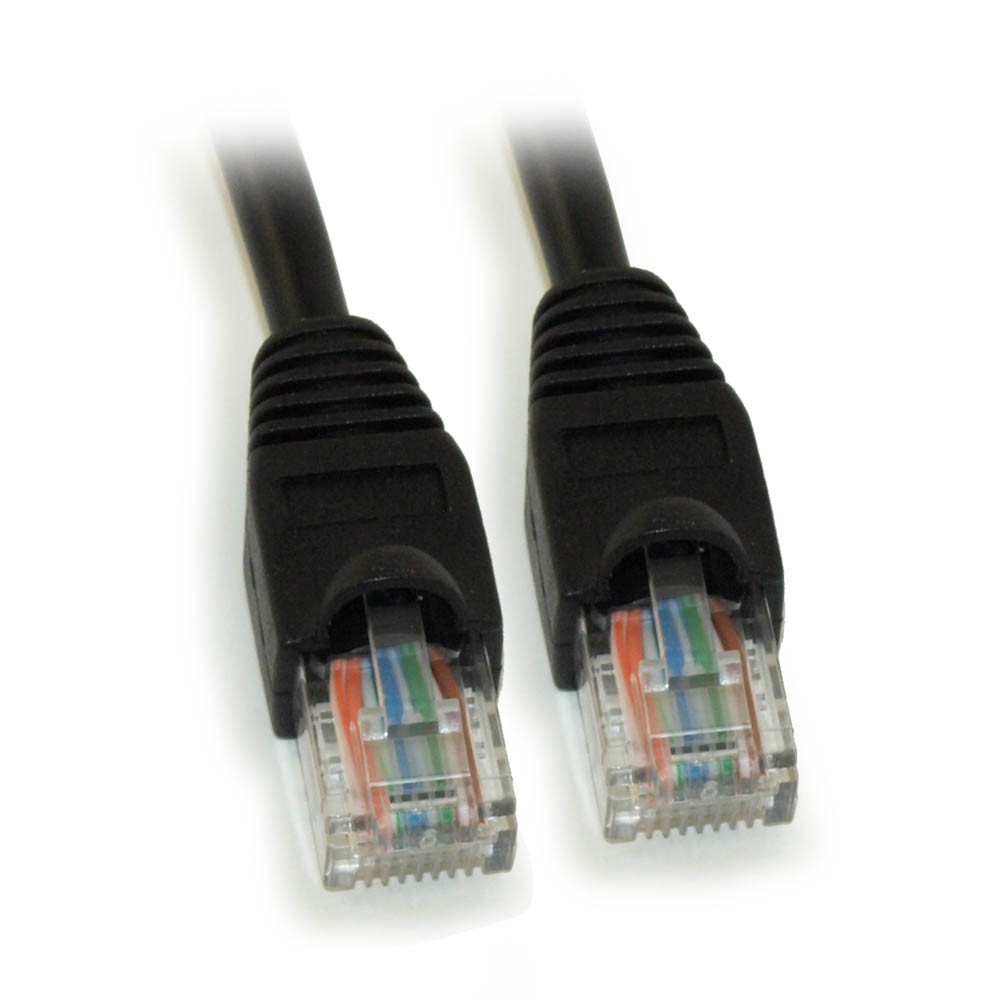 75ft Cat5E Ethernet RJ45 Patch Cable Stranded Snagless Booted BLACK