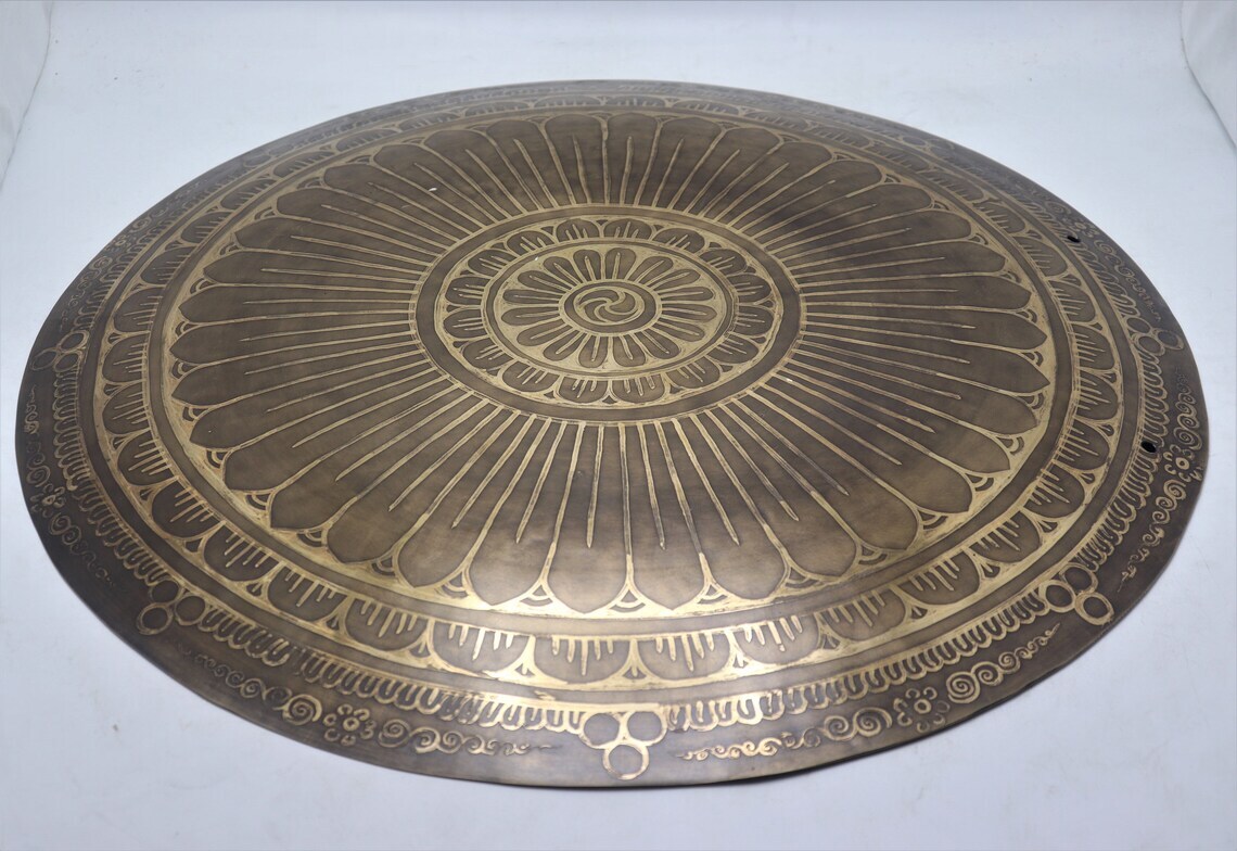 🌟 Hand Carved Handmade Gong - Tibetan Temple Gong - Available in various sizes-