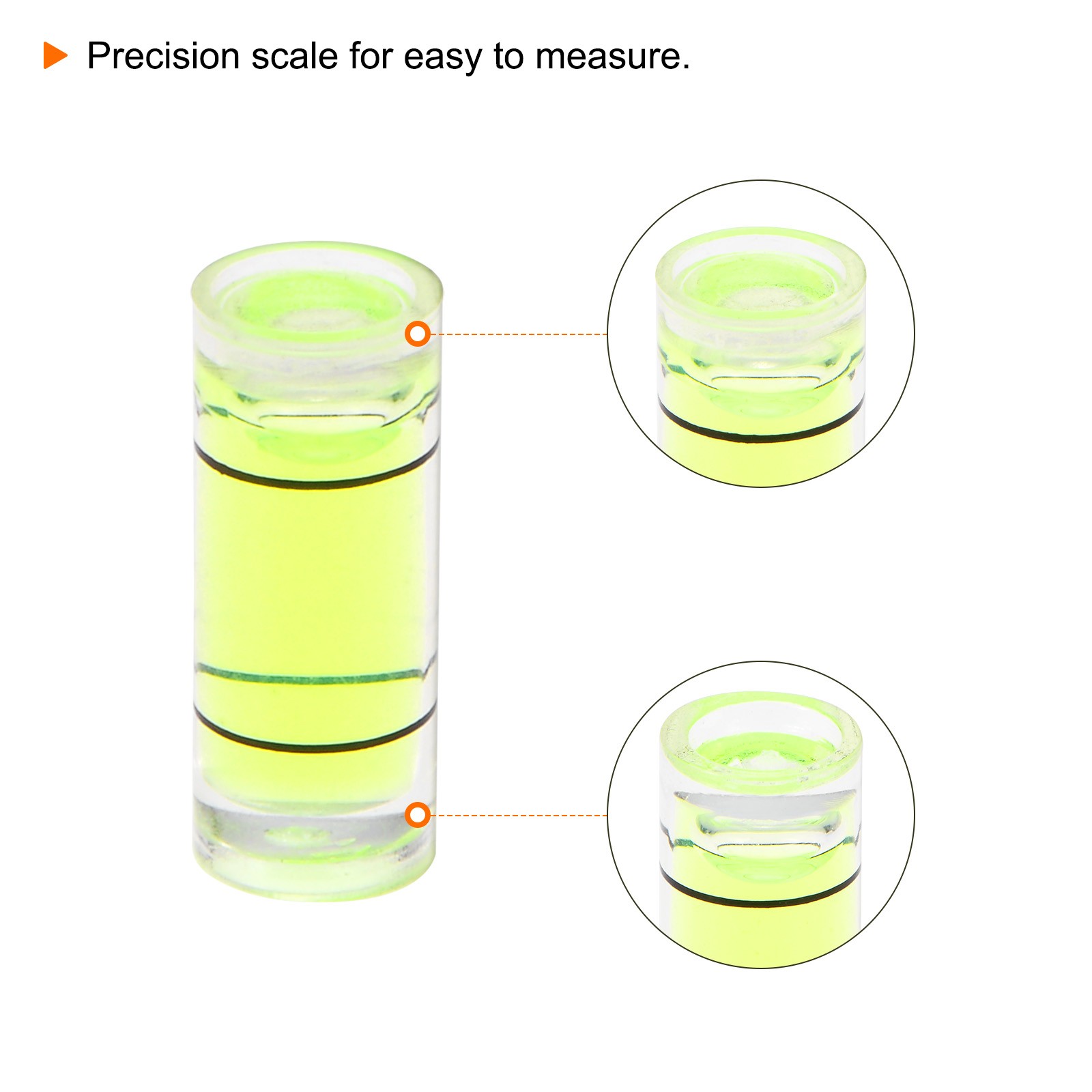 15pcs Small Cylindrical Bubble Level Vials 6x15mm Levels Measuring Tools