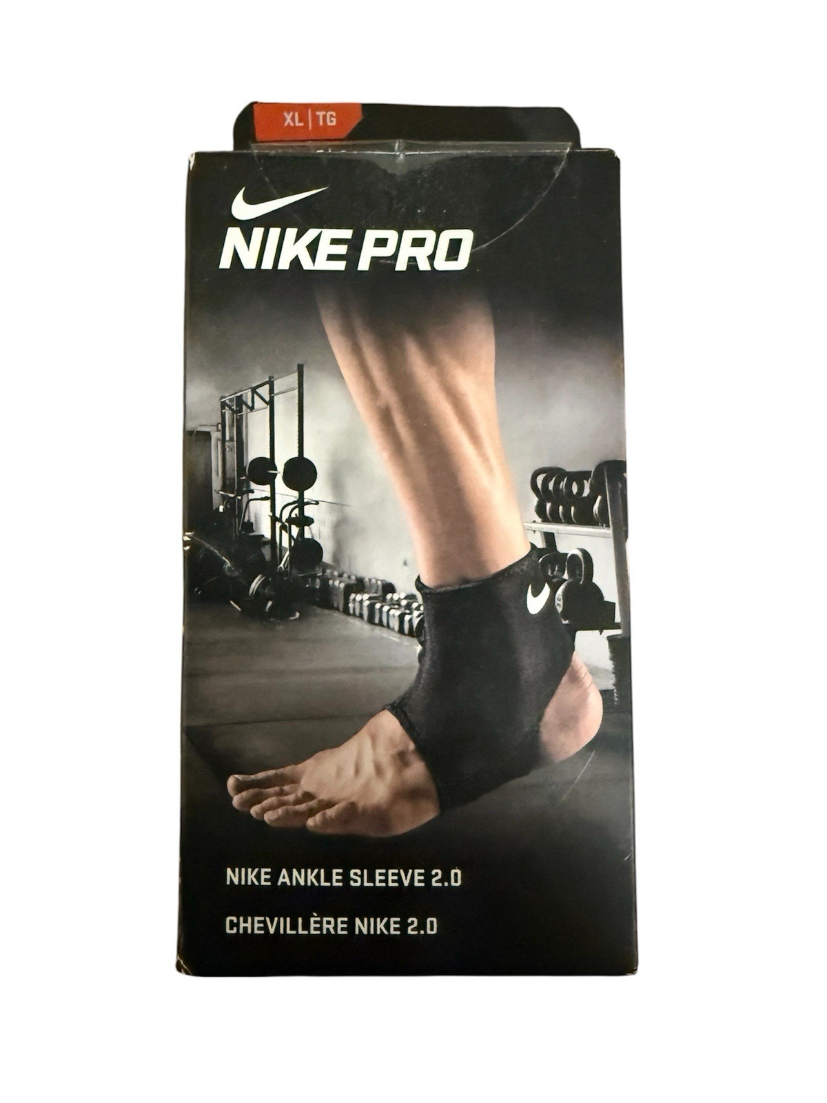 Nike Pro Ankle Sleeve 2.0 Pull On Lightweight Compression Fit Support Size XL