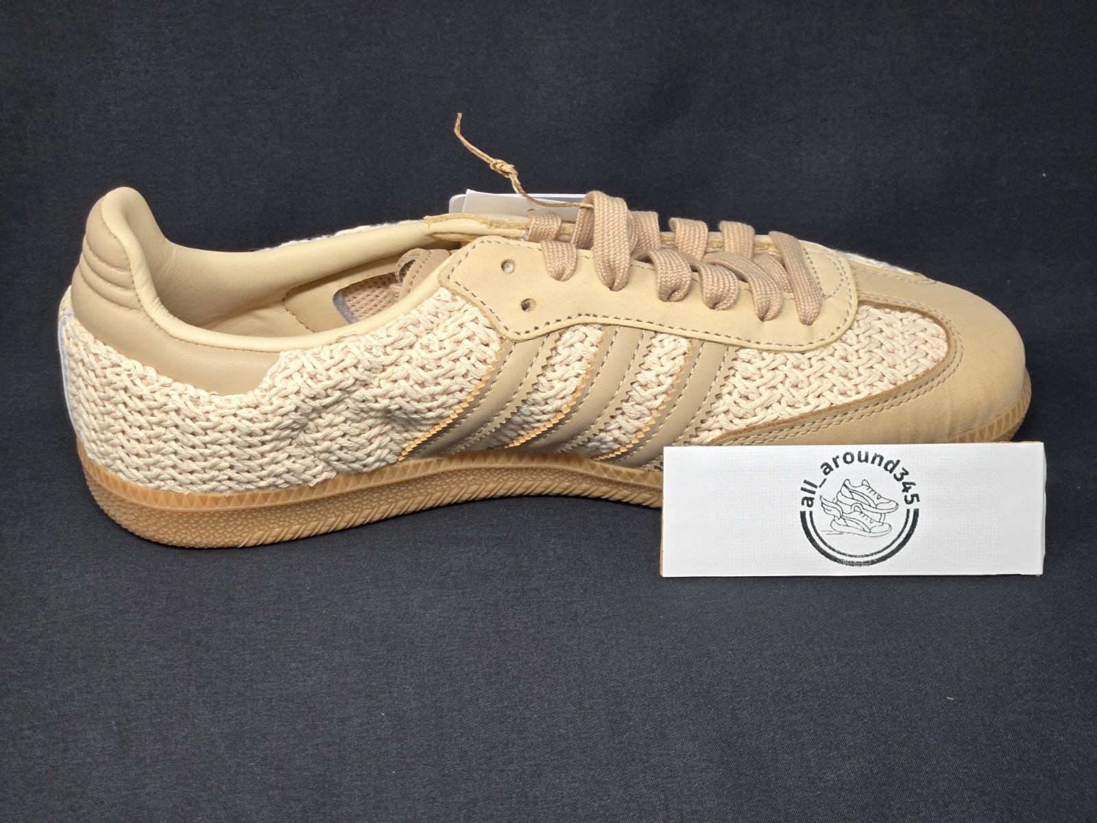 adidas Samba OG Knit Womens Multi Sizes Sand Strata Beige Gum Shoes JR9446 NBY