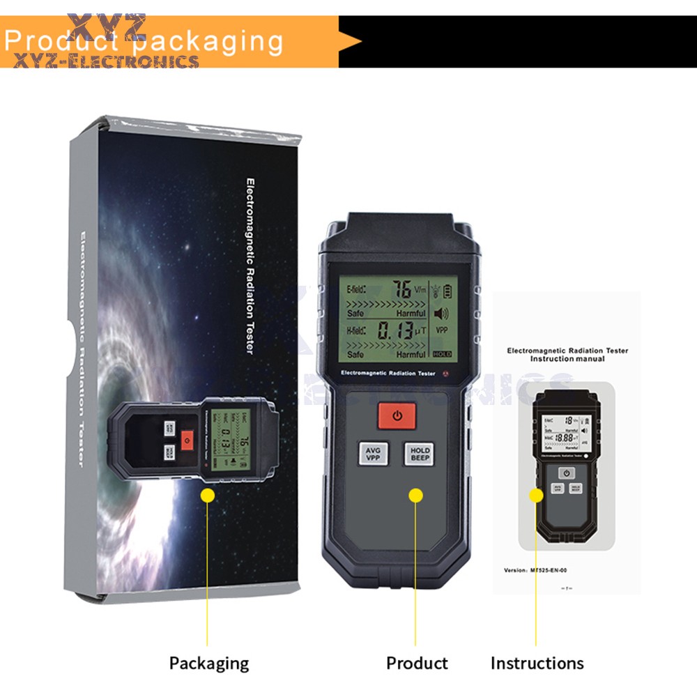 ET825 Electromagnetic Field Radiation Detector Tester EMF Meter Dosimeter Meter