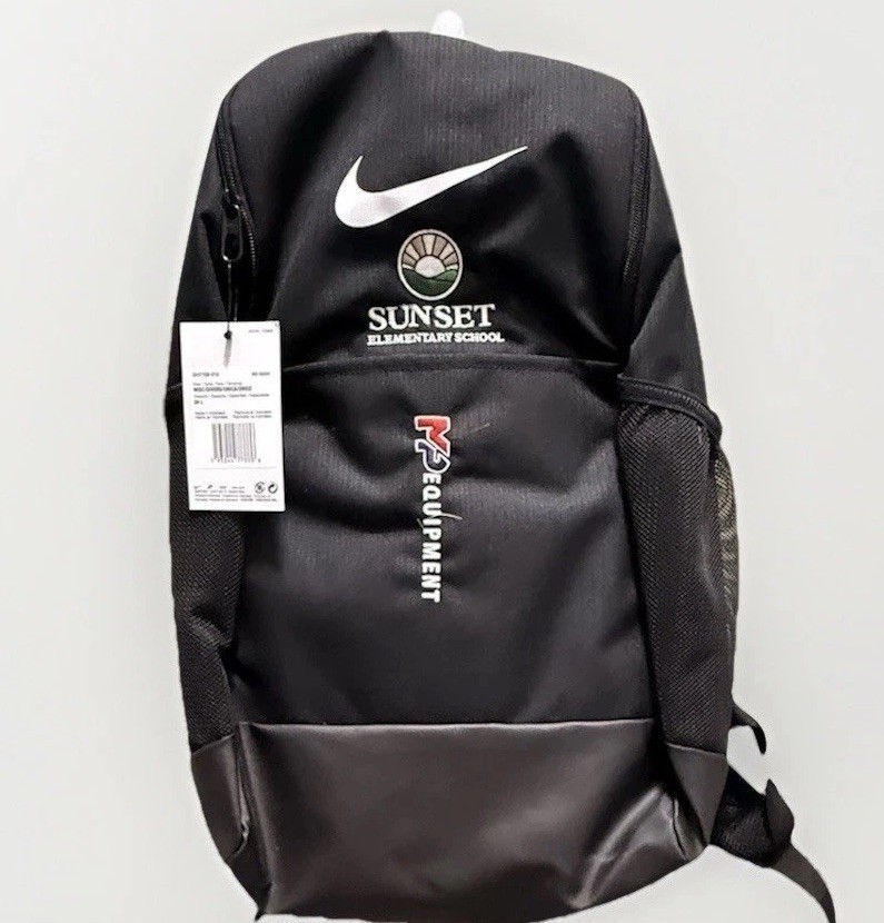 NWT Nike Brasilia 9.5 XL Training Black Backpack 24L - Bus. Logo Misprint - Read