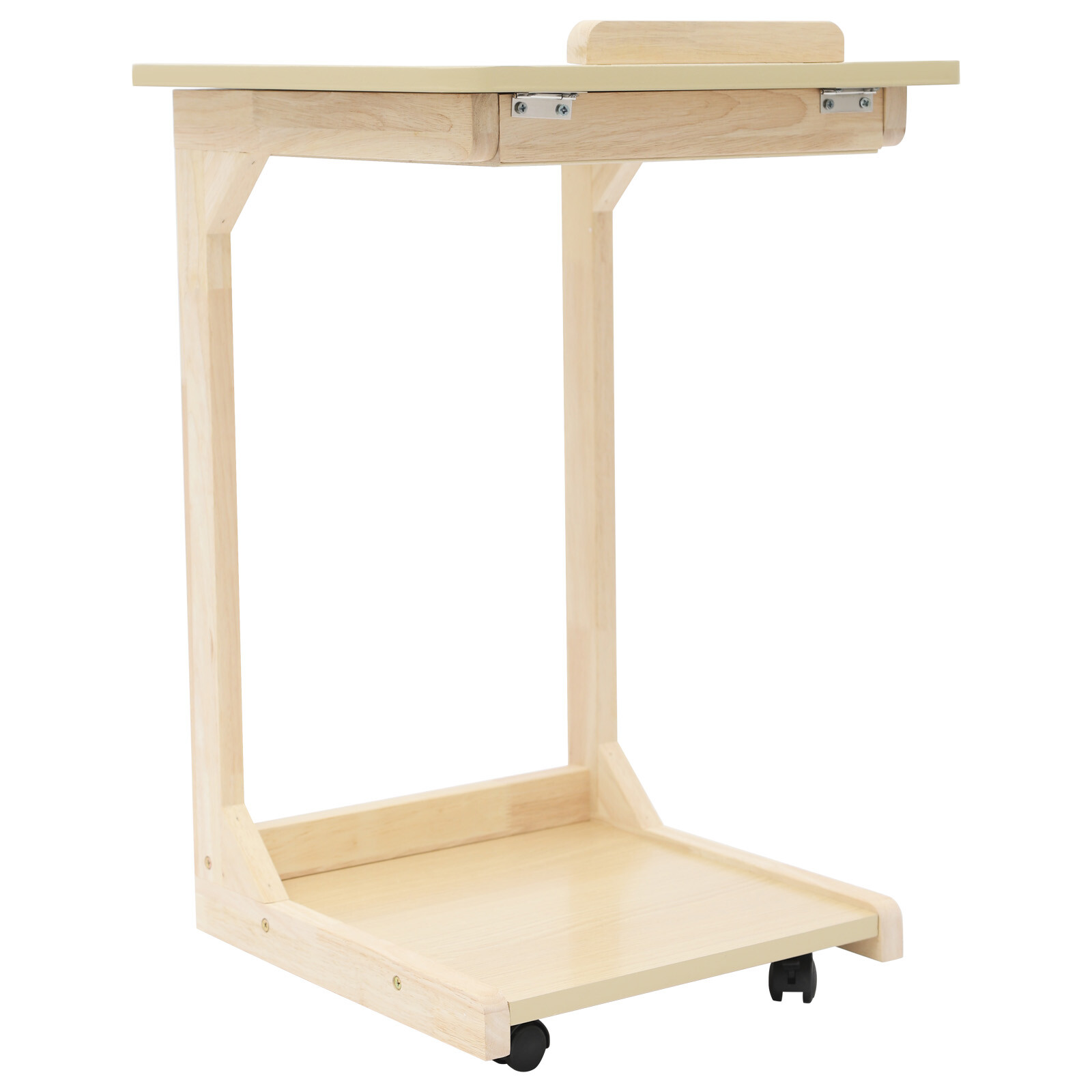 Movable Solid Wood Home Side Square Folding Coffee Side Table Adjustable Angle