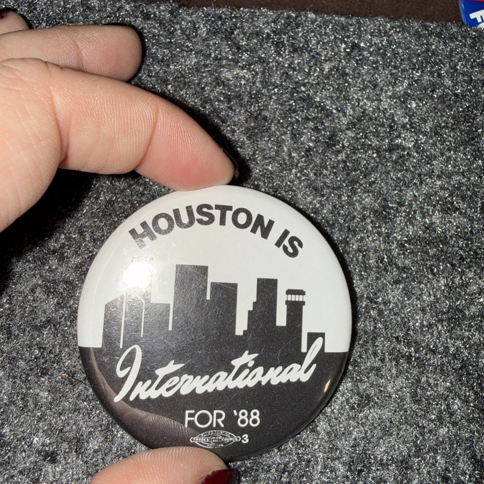 1988 HOUSTON IS EXCITING FOR '88 pin pinback button 2.25" Texas