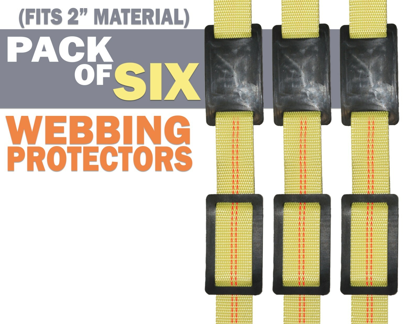 6 pcs - 2" Sling Protector for Synthetic Web Edge Protection Tie Down Lifting