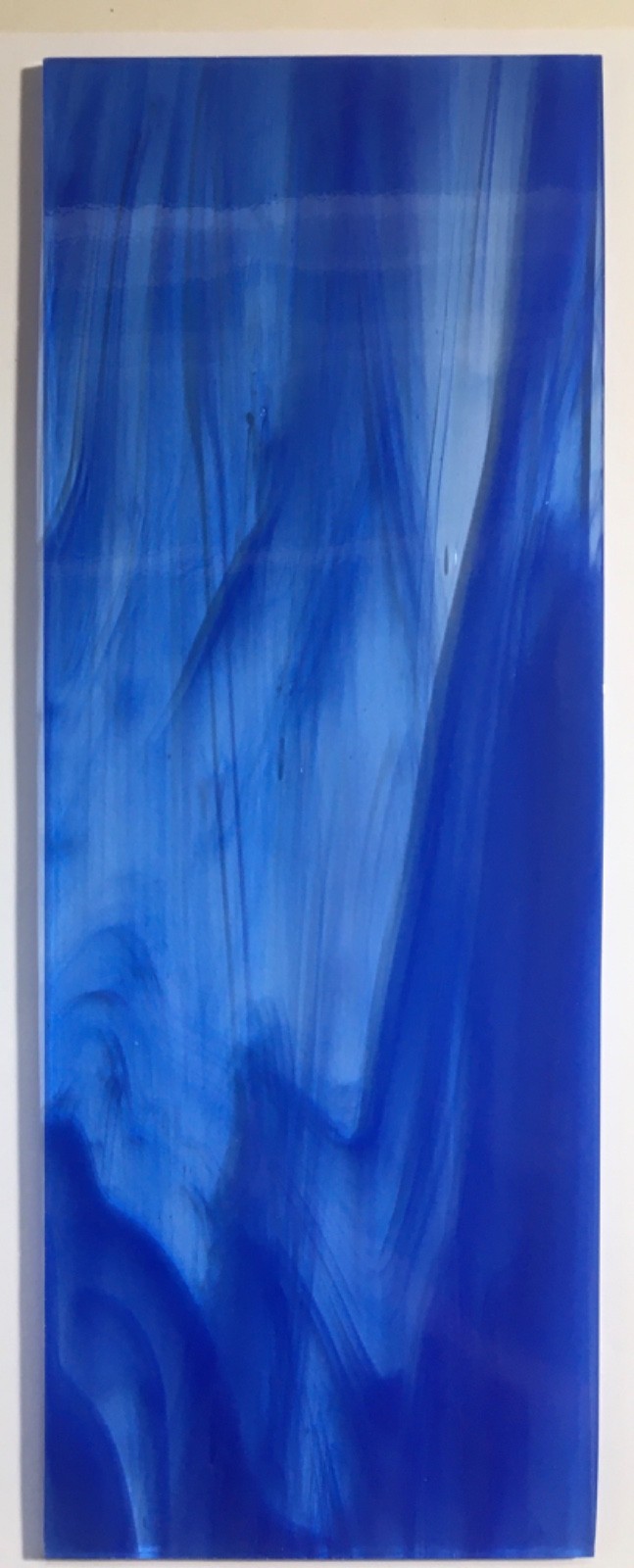 ARMSTRONG GLASS Blue & Clear Glass Sheet 10 7/16 x 3 13/16" #41