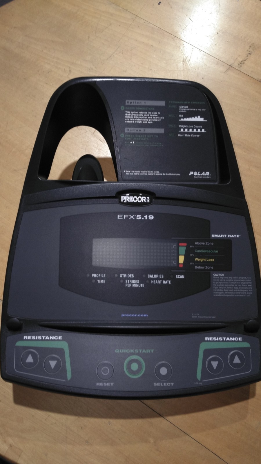 Elliptical Precor EFX 5.19 Console/Display