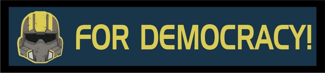 1x4 For Democracy! Helldivers Themed Morale Patch