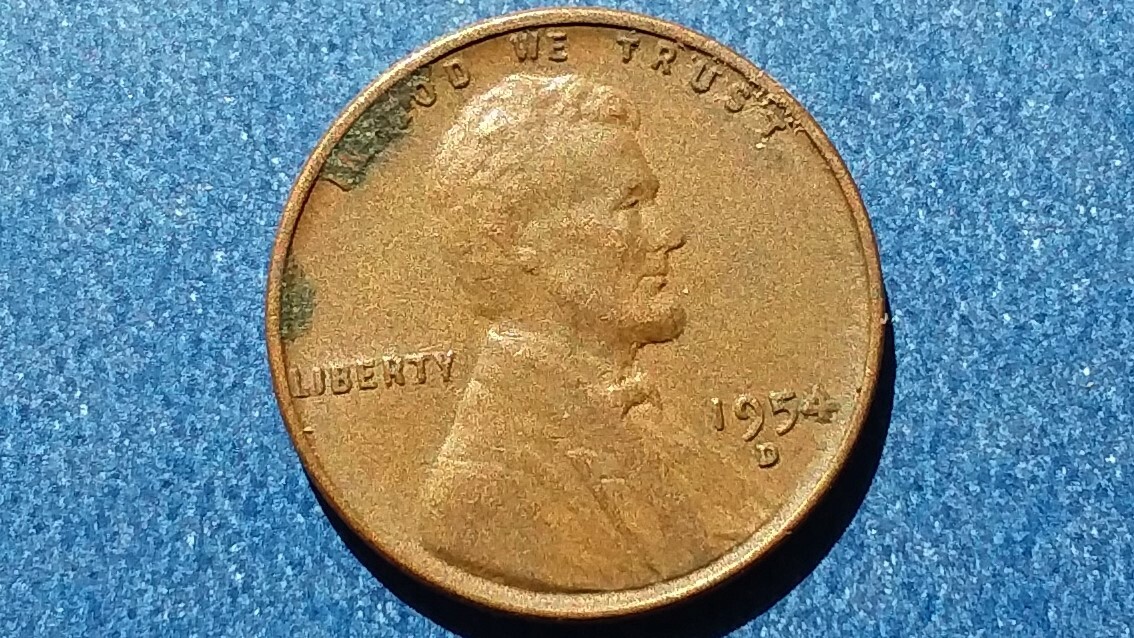 1954-D Circulated Lincoln Wheat Cent, Ships Free.