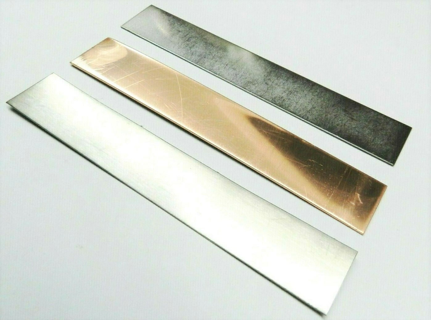 Anode Nickel Copper Stainless Steel Set of 3 Jewelry Plating Anodes 1" x 6"