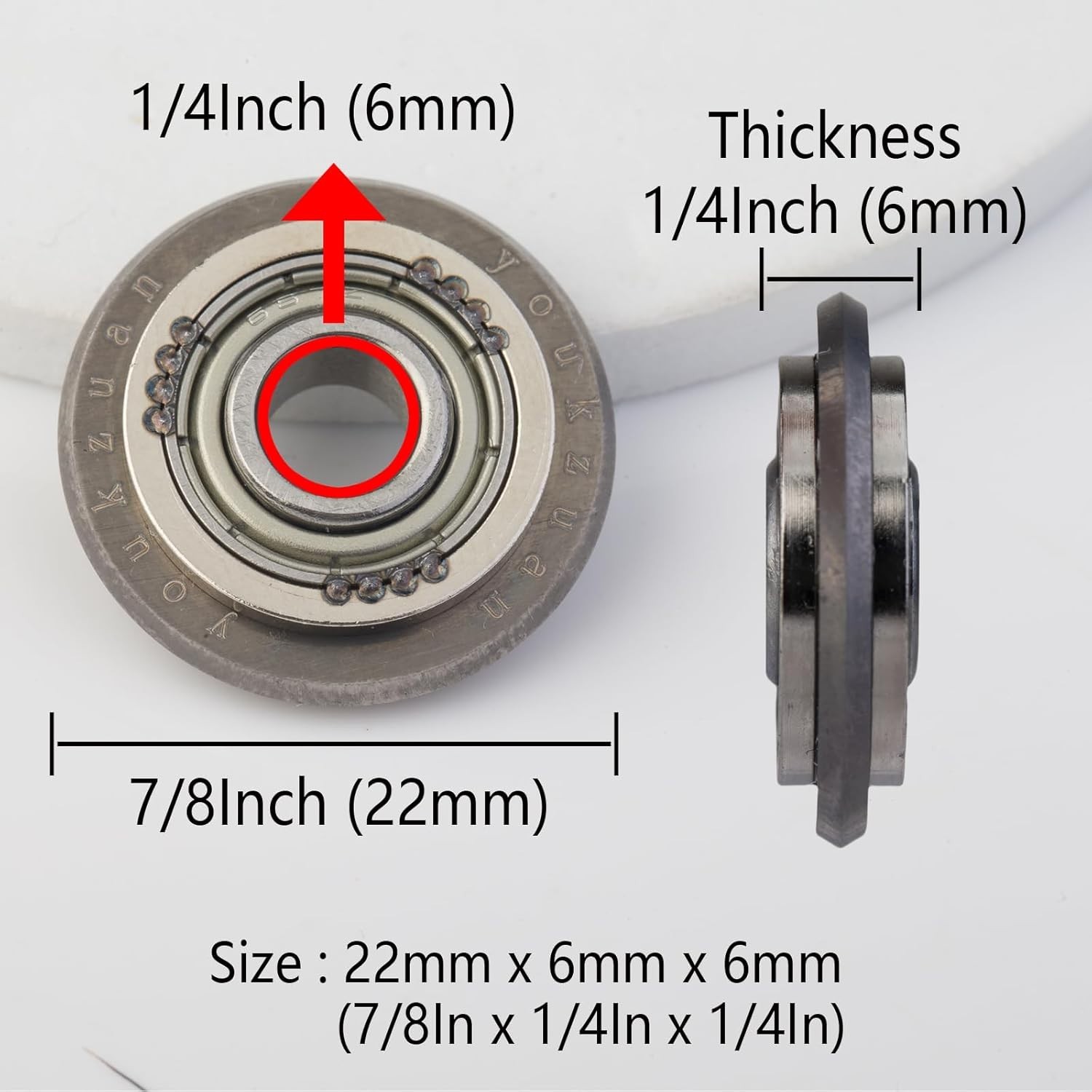 7/8 Inch Tungsten-Carbide Tile Scoring Wheel, 2pcs Cutter Wheel