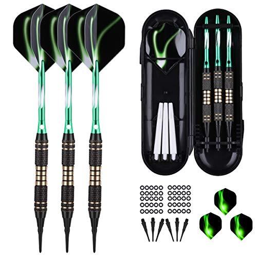 Darts Tip set, Barrel Shafts 50 Ring 6 Pattern Flights 30 Tips for Dartboards.