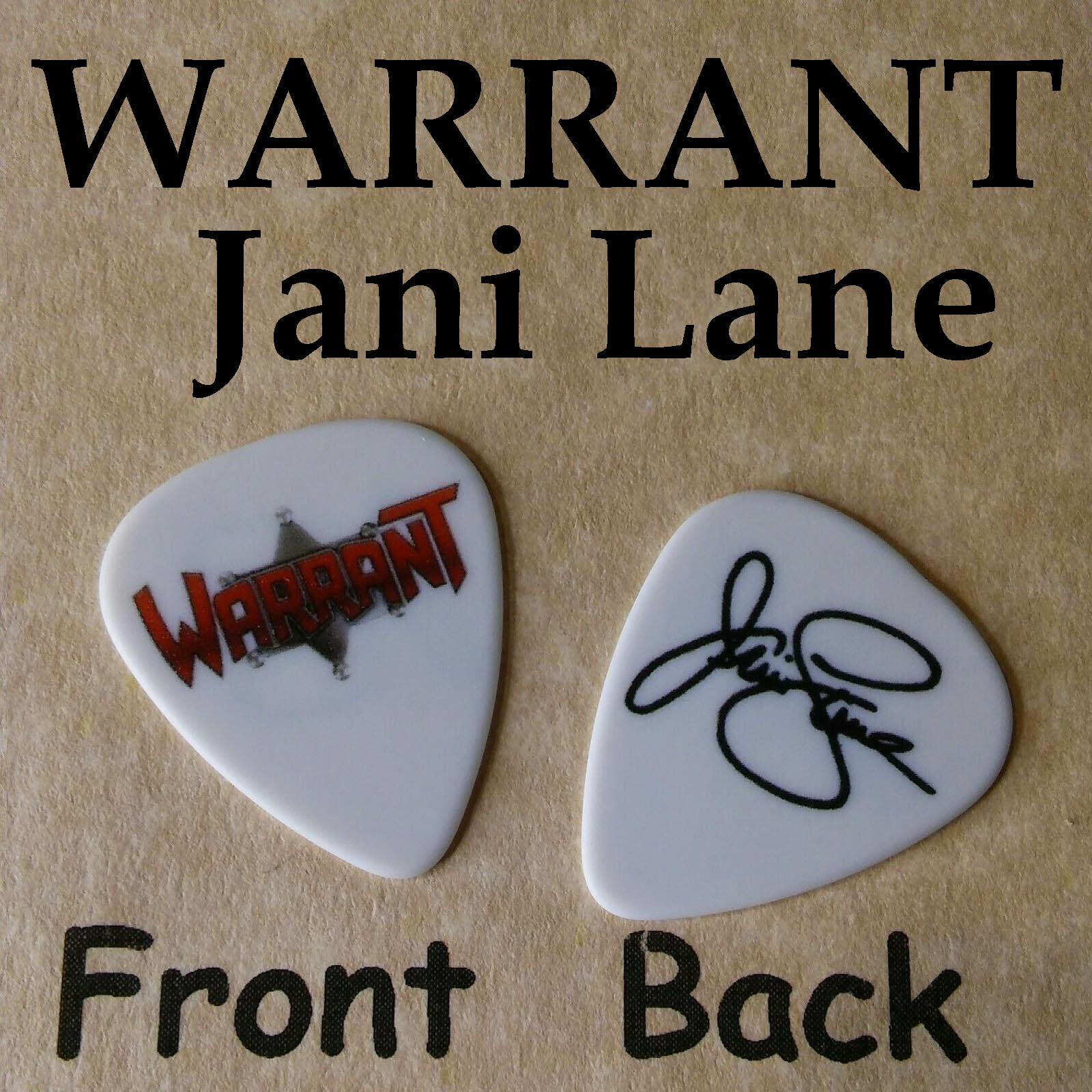 1980's hair metal rock band double sided signature Novelty guitar pick  (S-2140)