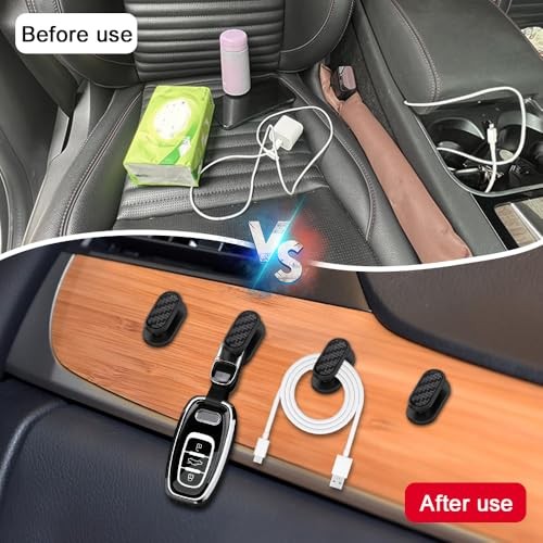 4PCS Car Mini Hooks, Car Dashboard Hooks, Multifunctional Self-Adhesive